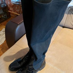 Marina Rinaldi knee high stretch boots.